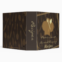 Gold Cutlery & Chef's Hat Recipe Binder