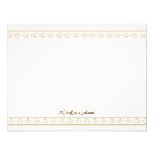 Gold Damask 65th Anniversary Celebration Invite