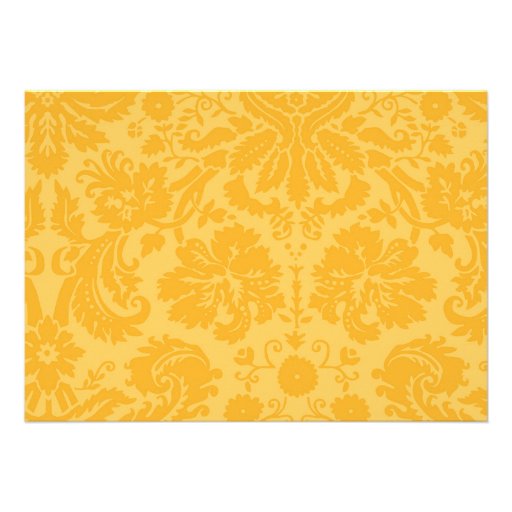 Gold Damask Wedding Invitations