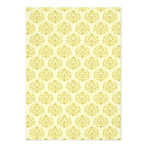 Gold Damask Wedding Invitations