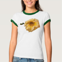Gold Daylily Ringer T-Shirt by kphotos Gold Daylily Ringer T-Shirt