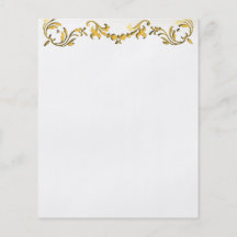 Gold Decorative Scroll Border Flyer