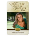 Gold diamond graduation photo flexible magnet premiumfleximagnet