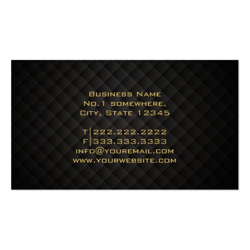 Gold Diamond Investment Banker Business Card (back side)