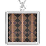 Gold Diamond Pattern Necklace