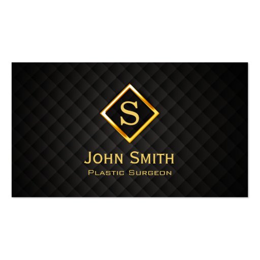 Gold Diamond Plastic Surgeon Business Card (front side)