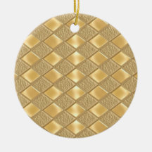 Gold Diamonds Christmas Ornament