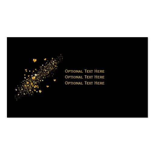 Gold & Diamonds Initial C Stardust Business Card (back side)