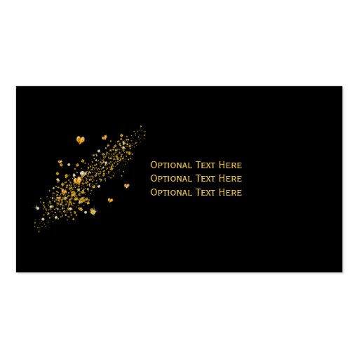 Gold & Diamonds Initial F Stardust Business Card (back side)