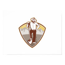 Gold Digger Miner Prospector Shield Poster