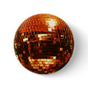 GOLD Disco Ball Button