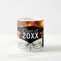 gold disco grad graduation coffee mugs