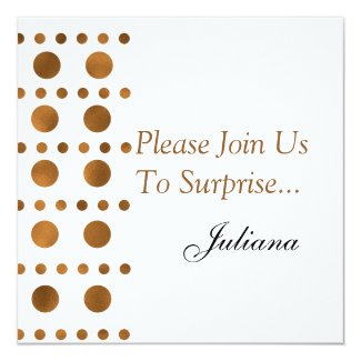 Gold Dots Surprise 50th Birthday Party Invitation