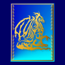 Gold Dragon3 Posters posters