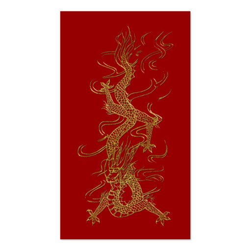 GOLD DRAGON Asian Design Business Card (back side)