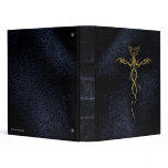 Gold Dragon Embossed Leather Gothic Binder