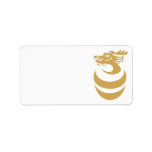 Gold dragon in Egg Label