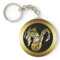 GOLD DRAGON KEYCHAINS