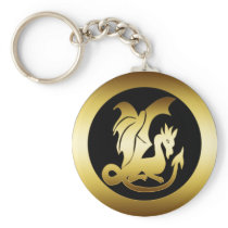 GOLD DRAGON KEY CHAINS