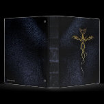Gold Dragon Leather Look Gothic Binder binders