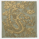 Gold Dragon on Khaki Leather Texture napkins