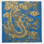 Gold Dragon on Lapis Blue Leather Texture napkins
