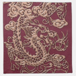 Gold Dragon on RedWine Leather Texture napkins