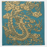 Gold Dragon on Till Leather Texture napkins