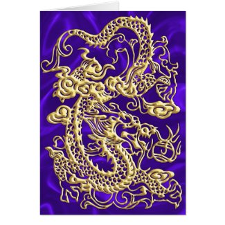 Gold Dragon Purple Satin Lush Gold Card.