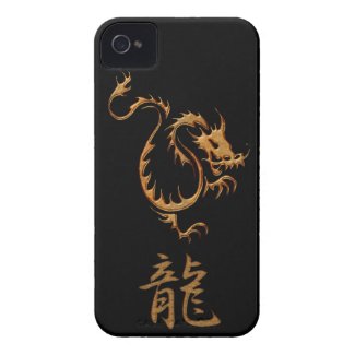 GOLD DRAGON YEAR OF THE DRAGON Asian iPhone 4 Case