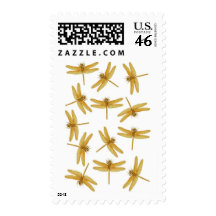 Gold Dragonflies Postage