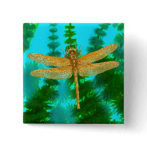 Gold Dragonfly Pin buttons