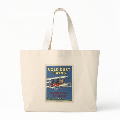 Gold Dust Twins Cleaner Airplane Ad Canvas Bags by vintagegiftmall