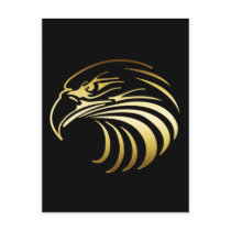 GOLD EAGLE HEAD POST CARD