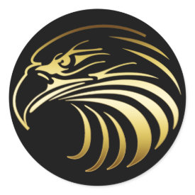 Gold Eagle Head Sticker Gold Eagle Head Sticker