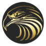 GOLD EAGLE HEAD ROUND STICKERS GOLD EAGLE HEAD ROUND STICKERS