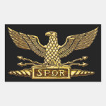 Gold Eagle of Roman Republic Rectangle Stickers Gold Eagle of Roman Republic Rectangle Stickers