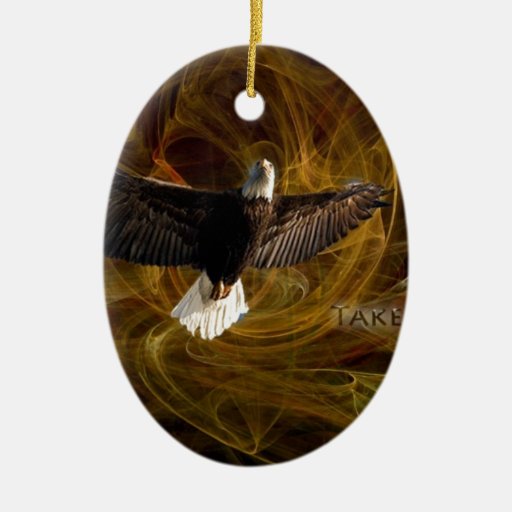 Gold Eagle Soars High Ornament