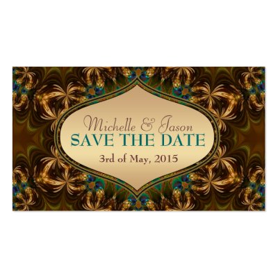 Gold Earth Bohemian Save the Date Mini Cards Business Card Templates