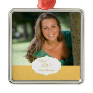 Gold elegant pattern graduation photo ornament ornament