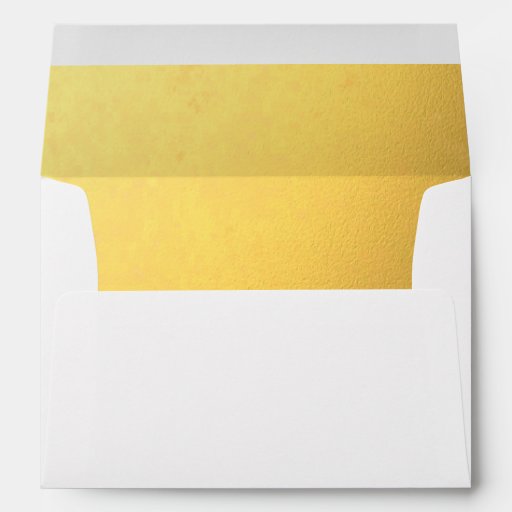 Gold EmbossedEffect Lined Envelope Zazzle