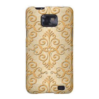 Gold Embossed Looking Damask Pattern Samsung Galaxy Sii Covers