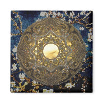 Gold Embroidery Refrigerator Magnets