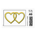 GOLD ENTWINED HEARTS POSTAGE