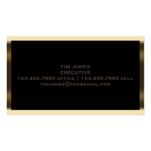 Gold Exec Business Card Templates (back side)