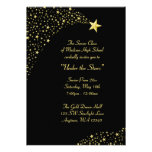 Gold Falling Stars Prom Formal Invitations