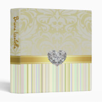 Gold Fanciful Faux Jewel Baby Album Binder