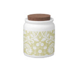 Gold fancy floral damask candy jars