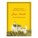 Gold Fantasy White Castle Bridal Shower Invitation