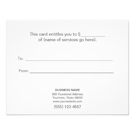 Gold Faux Foil Circles Salon Gift Certificate Personalized Invite